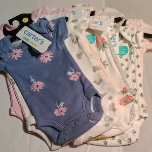Carter's Purple Floral Baby Bodysuit